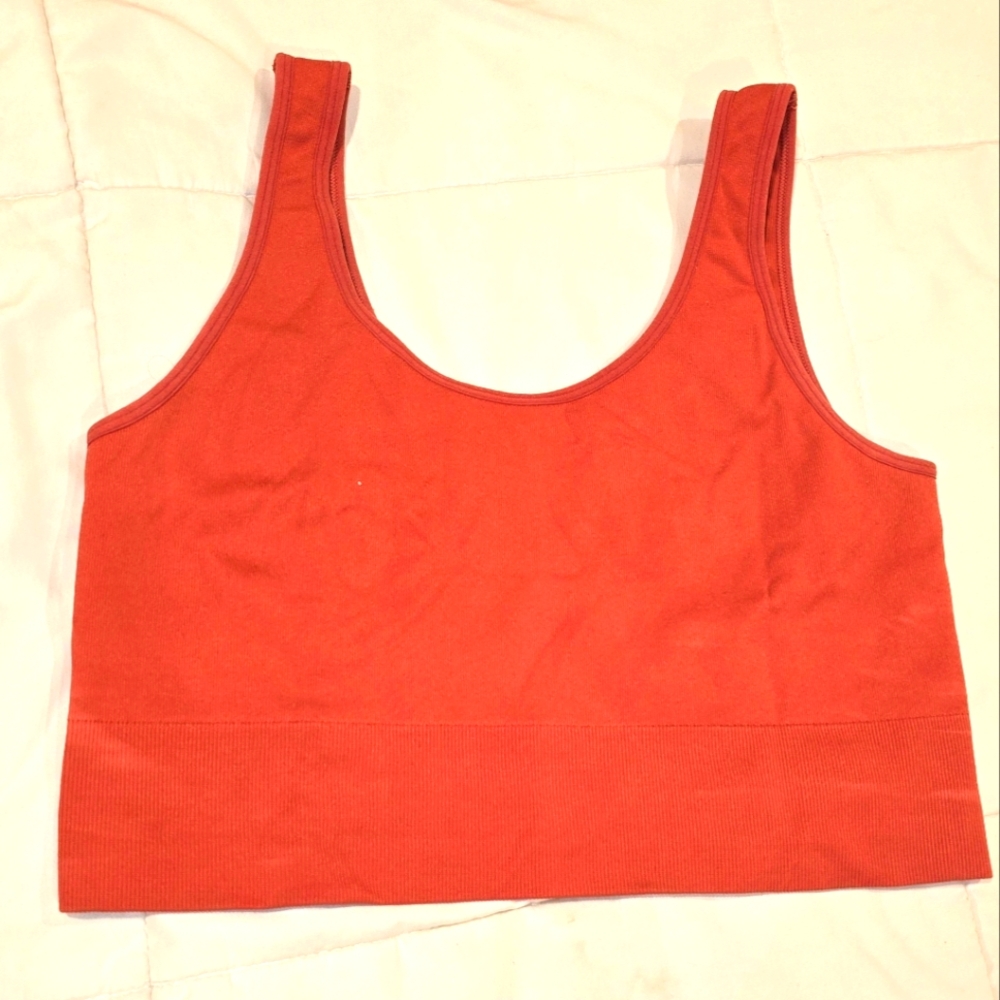 Red Sleeveless Crop Top
